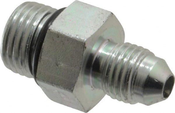 Eaton - 1/4" Tube OD, 37° Steel Flared Tube Straight Thread Connector - 3/8 ORB, Flared to Male SAE O-Ring Ends - Exact Tooling
