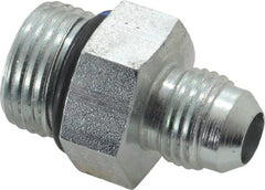 Eaton - 3/8" Tube OD, 37° Steel Flared Tube Straight Thread Connector - 1/2 ORB, Flared to Male SAE O-Ring Ends - Exact Tooling