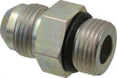 Eaton - 1/2" Tube OD, 37° Steel Flared Tube Straight Thread Connector - 1/2 ORB, Flared to Male SAE O-Ring Ends - Exact Tooling