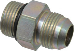 Eaton - 3/4" Tube OD, 37° Steel Flared Tube Straight Thread Connector - 3/4 ORB, Flared to Male SAE O-Ring Ends - Exact Tooling