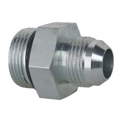 Eaton - 3/4" Tube OD, 37° Steel Flared Tube Straight Thread Connector - 1 ORB, Flared to Male SAE O-Ring Ends - Exact Tooling