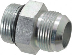 Eaton - 1" Tube OD, 37° Steel Flared Tube Straight Thread Connector - 1 ORB, Flared to Male SAE O-Ring Ends - Exact Tooling