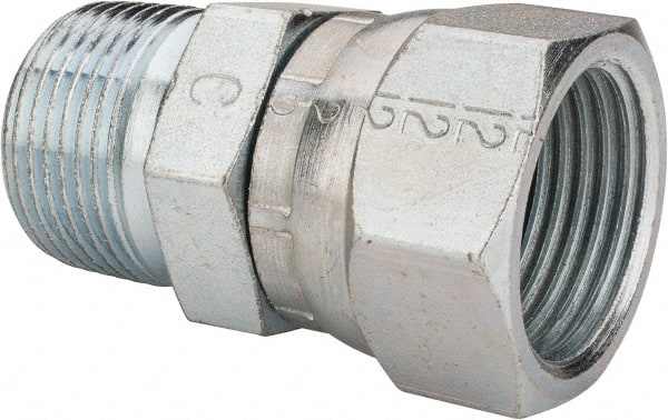 Eaton - 3/4" Tube OD, 37° Steel Flared Tube Female JIC 37° Swivel to Male Pipe Adapter - 3/4 NPT - Exact Tooling