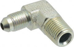 Eaton - 1/4" Tube OD, 37° Steel Flared Tube Male Elbow - 1/4 NPT, Flare x MNPT Ends - Exact Tooling