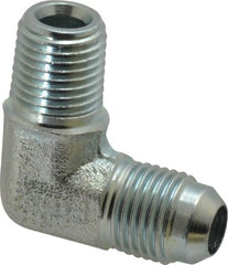 Eaton - 3/8" Tube OD, 37° Steel Flared Tube Male Elbow - 1/4 NPT, Flare x MNPT Ends - Exact Tooling