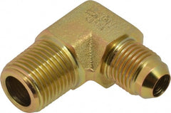 Eaton - 3/8" Tube OD, 37° Steel Flared Tube Male Elbow - 3/8 NPT, Flare x MNPT Ends - Exact Tooling