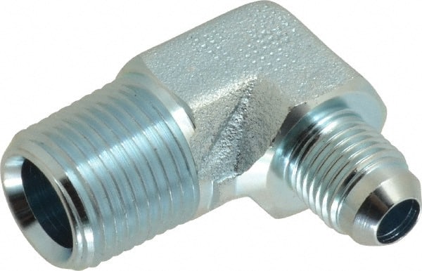 Eaton - 3/8" Tube OD, 37° Steel Flared Tube Male Elbow - 1/2 NPT, Flare x MNPT Ends - Exact Tooling