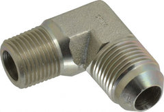 Eaton - 1/2" Tube OD, 37° Steel Flared Tube Male Elbow - 3/8 NPT, Flare x MNPT Ends - Exact Tooling