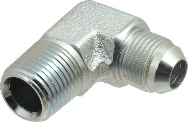 Eaton - 1/2" Tube OD, 37° Steel Flared Tube Male Elbow - 1/2 NPT, Flare x MNPT Ends - Exact Tooling