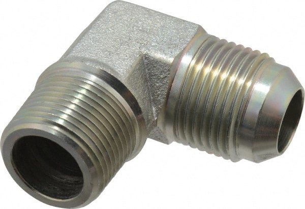 Eaton - 3/4" Tube OD, 37° Steel Flared Tube Male Elbow - 3/4 NPT, Flare x MNPT Ends - Exact Tooling