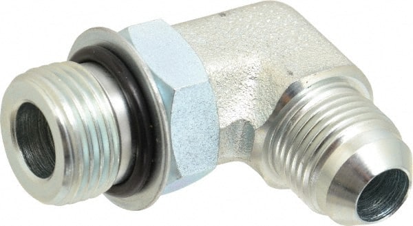 Eaton - 1/2" Tube OD, 37° Steel Flared Tube Straight Thread Elbow - 5/8 ORB, Flared to Male SAE O-Ring Ends - Exact Tooling