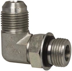Eaton - 5/8" Tube OD, 37° Steel Flared Tube Straight Thread Elbow - 5/8 ORB, Flared to Male SAE O-Ring Ends - Exact Tooling