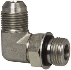 Eaton - 5/8" Tube OD, 37° Steel Flared Tube Straight Thread Elbow - 5/8 ORB, Flared to Male SAE O-Ring Ends - Exact Tooling