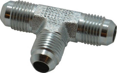 Eaton - 3/8" Tube OD, 37° Steel Flared Tube Union Tee - Flare x Flare x Flare Ends - Exact Tooling