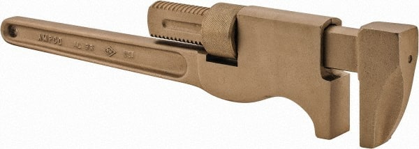 Ampco - 21" Aluminum Bronze Alloy Monkey Wrench - 4-1/8" Pipe Capacity - Exact Tooling