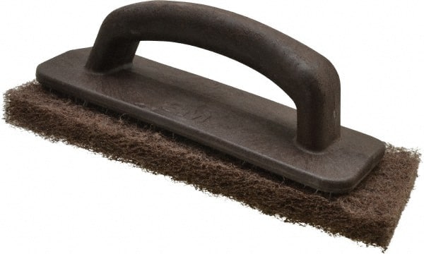 3M - 10" Long x 4.63" Wide x 1/2" Thick Hand Block with Cleansing Pad - Medium-Duty, Brown - Exact Tooling