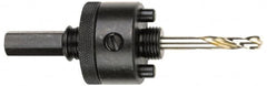 Milwaukee Tool - 5/8 to 1-3/16" Tool Diam Compatibility, Straight Shank, Steel Integral Pilot Drill, Hole Cutting Tool Arbor - 3/8" Min Chuck, Hex Shank Cross Section, Threaded Shank Attachment, For Hole Saws - Exact Tooling