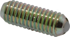 Gibraltar - 10-32, 0.094" Ball Diam, 0.513" Body Length, 0.025" Max Ball Reach, Threaded Ball Plunger - Steel Body, Nylon Ball, 2 Lb Initial End Force, 5 Lb Final End Force, Locking Element - Exact Tooling