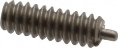 Gibraltar - 6-32, 3/8" Thread Length, 1/16" Plunger Projection, Stainless Steel Threaded Spring Plunger - 0.045" Max Plunger Diam, 3/8" Plunger Length, 1 Lb Init End Force, 1.6 Lb Final End Force, 0.035" Hex - Exact Tooling