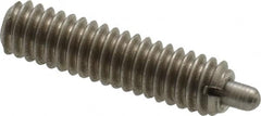 Gibraltar - 8-32, 5/8" Thread Length, 3/32" Plunger Projection, Stainless Steel Threaded Spring Plunger - Exact Tooling