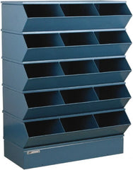 Stackbin - 5 Bin, Shelving Unit with Openings & Base - 37" Wide x 53-1/2" High - Exact Tooling