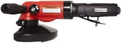 Universal Tool - 5" Wheel Diam, 11,000 RPM, Pneumatic Angle & Disc Grinder - 5/8-11 Spindle, 26 CFM, Side Exhaust - Exact Tooling