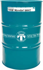 Master Fluid Solutions - Trim MicroSol 585XT, 54 Gal Drum Cutting & Grinding Fluid - Semisynthetic, For Aluminum Alloys, Cast Iron, Composites, Copper, Plastics, Steels & Titanium - Exact Tooling