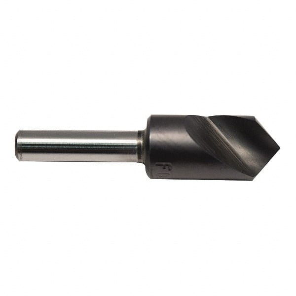 M.A. Ford - 1/2" Head Diam, 1/4" Shank Diam, 1 Flute 100° High Speed Steel Countersink - Exact Tooling