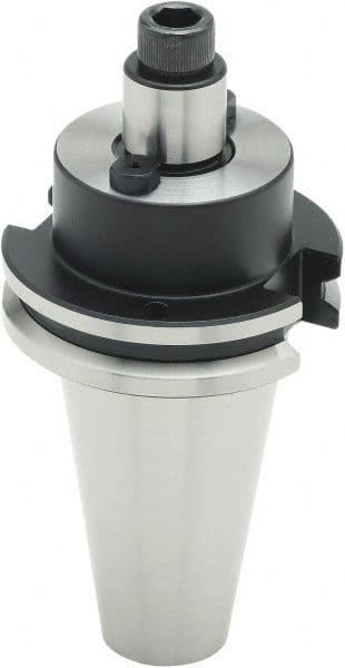 Parlec - CAT40 Taper Shank 3/4" Pilot Diam Shell Mill Holder - 1-1/2" Flange to Nose End Projection, 1-3/4" Nose Diam, Through-Spindle & DIN Flange Coolant - Exact Tooling