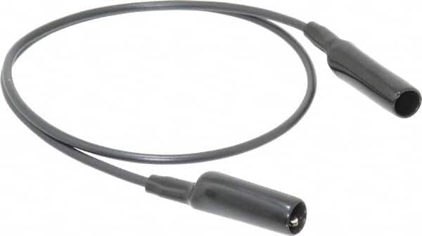 Pomona - Black Electrical Test Equipment Patch Cord - Use with Alligators Test Clips - Exact Tooling