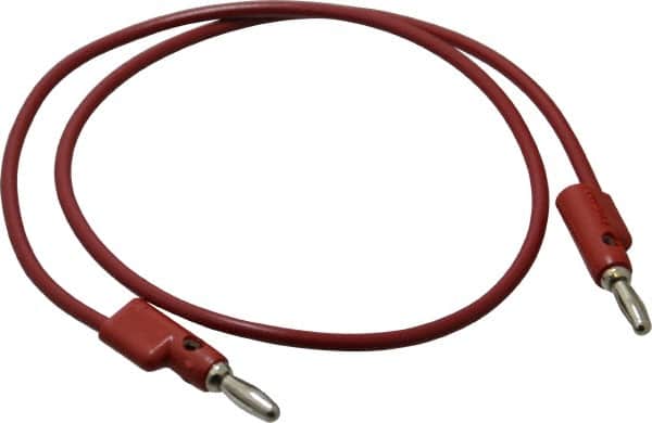 Pomona - Red Electrical Test Equipment Leads - Use with Stacking Banana Plugs - Exact Tooling