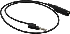 Pomona - Black Electrical Test Equipment Clip - Use with 0.300" Terminal, Banana Plugs - Exact Tooling