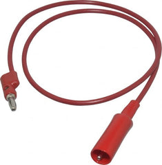 Pomona - Red Electrical Test Equipment Clip - Use with 0.300" Terminal, Banana Plugs - Exact Tooling