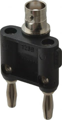 Pomona - Black Electrical Test Equipment Adapter - Use with Female BNC to Double Banana Plugs - Exact Tooling