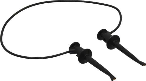 Pomona - Black Electrical Test Equipment Patch Cord - Use with Test Clips - Exact Tooling
