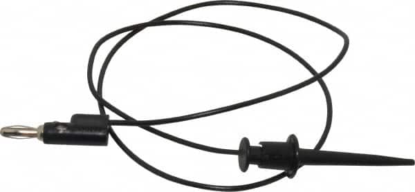 Pomona - Black Electrical Test Equipment Patch Cord - Use with Test Clips - Exact Tooling
