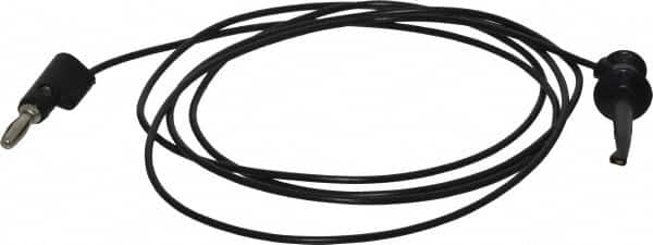 Pomona - Black Electrical Test Equipment Patch Cord - Use with Test Clips - Exact Tooling