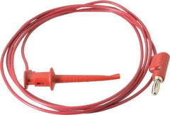 Pomona - Red Electrical Test Equipment Patch Cord - Use with Test Clips - Exact Tooling