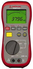 Amprobe - Digital LCD Display, 4,000 Megohm Electrical Insulation Resistance Tester & Megohmmeter - 1,000 VDC Max Test Voltage, Powered by 1.5V AA Battery - Exact Tooling