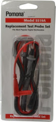 Pomona - Black/Red Electrical Test Equipment Leads Set - Use with Fluke, H-P, Tektronix Digital Multimeters, Wavetek Digital Multimeters - Exact Tooling
