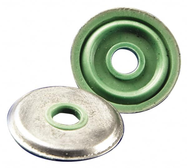 APM HEXSEAL - #8 Screw, Uncoated, Stainless Steel Pressure Sealing Washer - 0.166 to 0.174" ID, 0.992 to 1.008" OD, 100 Max psi, Silicone Rubber Seal - Exact Tooling