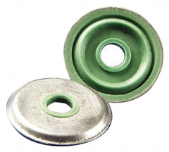 APM HEXSEAL - #8 Screw, Uncoated, Stainless Steel Pressure Sealing Washer - 0.166 to 0.174" ID, 0.992 to 1.008" OD, 100 Max psi, Silicone Rubber Seal - Exact Tooling