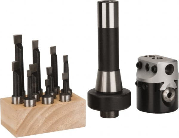 Value Collection - 2 Inch Body Diameter, Manual Offset Boring Head - R8 Taper, Tapered Mount - Exact Tooling