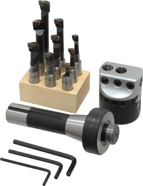 Value Collection - 2 Inch Body Diameter, Manual Offset Boring Head - R8 Taper, Tapered Mount - Exact Tooling