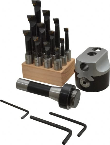 Value Collection - 3 Inch Body, 3/4 Inch Boring Bar Hole Diameter, Manual Offset Boring Head - R8 Taper, Tapered Mount - Exact Tooling