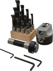 Value Collection - 3 Inch Body, 3/4 Inch Boring Bar Hole Diameter, Manual Offset Boring Head - R8 Taper, Tapered Mount - Exact Tooling