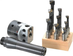 Criterion - 2 Inch Body Diameter, Manual Offset Boring Head - R8 Taper, Taper Shank - Exact Tooling