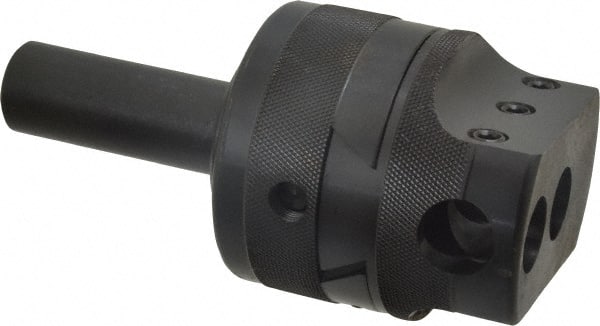 APT - 3" Body Diam, Manual Offset Boring Head - 4" Bore Diam, 3/4" Bar Hole Diam - Exact Tooling