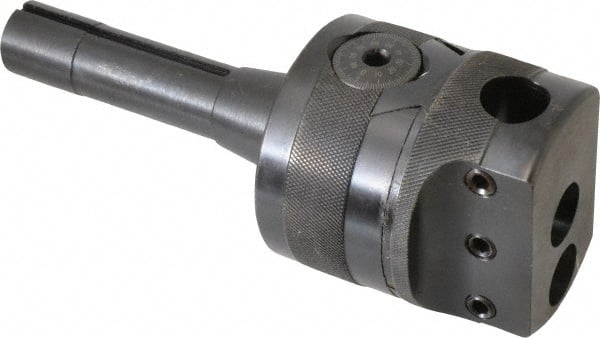 APT - 3" Body Diam, Manual Offset Boring Head - 4" Bore Diam, 3/4" Bar Hole Diam - Exact Tooling