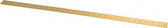 Fowler - 12" Long, 1/64, 1/32" and 0.5, 1mm Graduation, Flexible Steel Rule - English/Metric Graduation Style, 1/2" Wide, Yellow, Titanium Finish - Exact Tooling